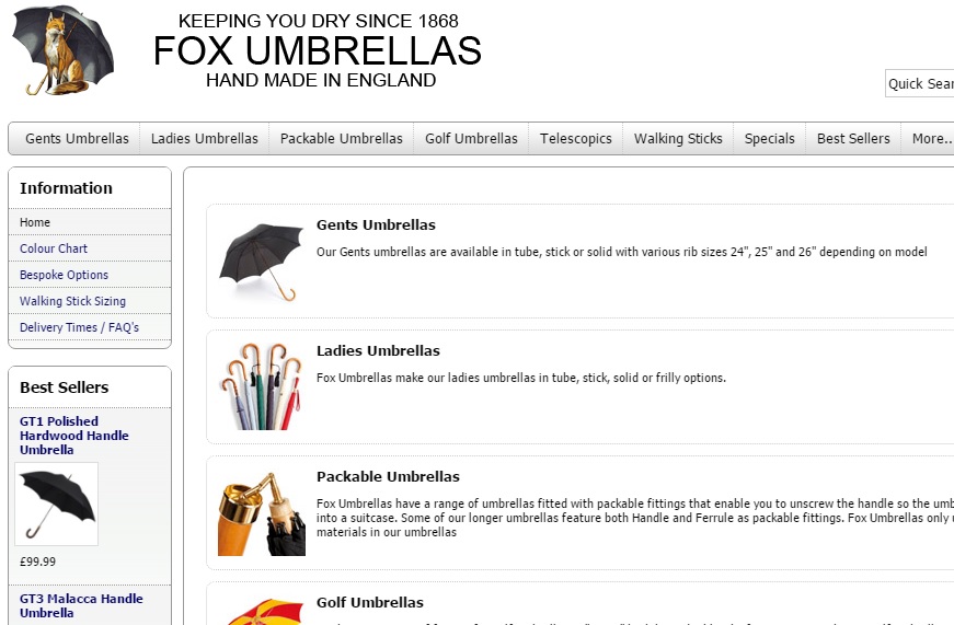 FOX UMBRELLAS フォックスアンブレラズの新作商品、入手困難なアイテム、日本未上陸品、激安品、限定品、お値打ち品、バーゲンセール品、個人輸入、海外通販、代行サービスをイギリスから EG代行